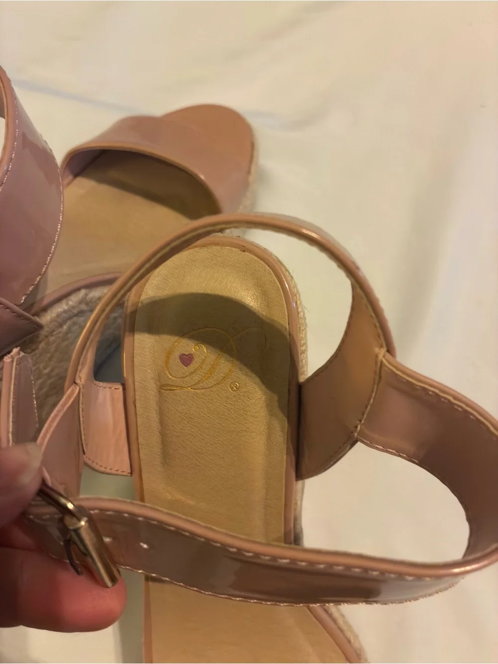 Womens Nude Platform Espadrille Wedge Sandals